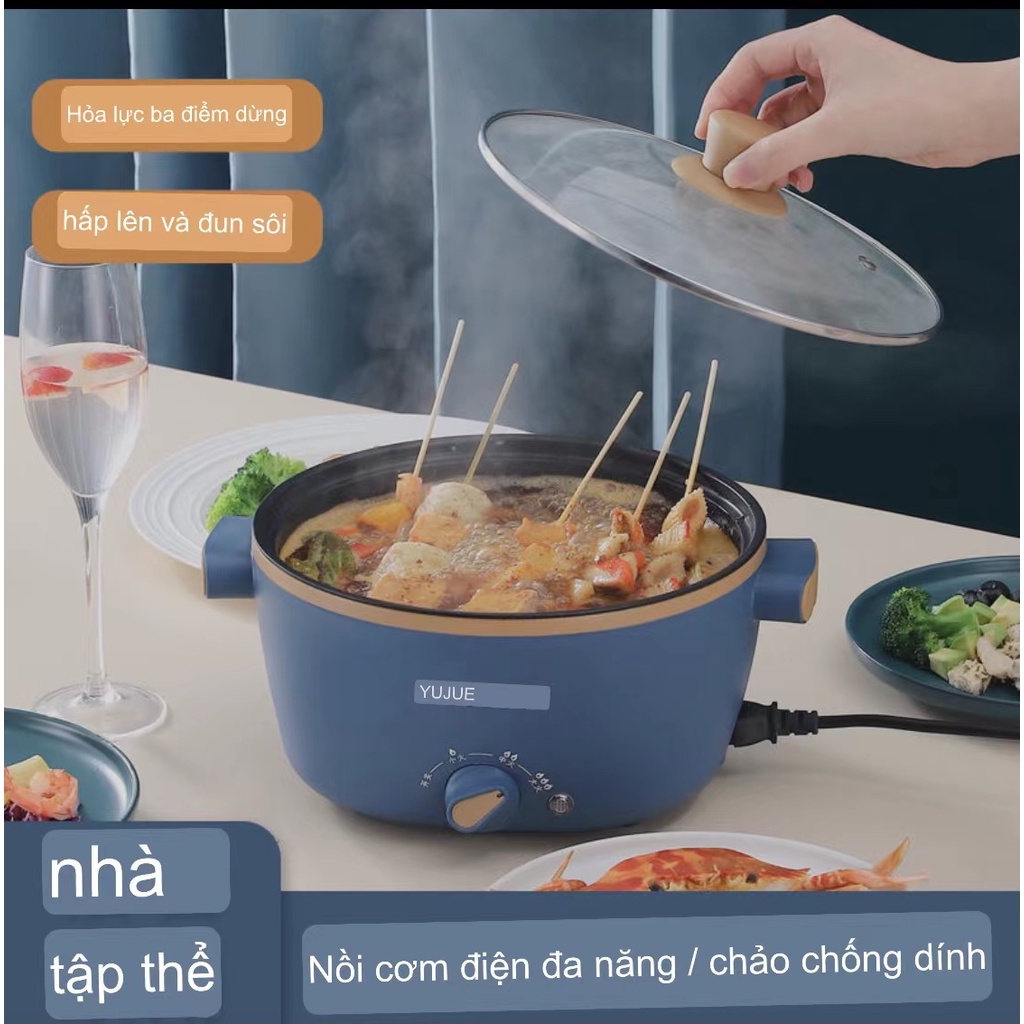Nồi điện đa năng, chảo điện chống dính 3 chế độ nhiệt tiện dụng(giao hàng ngay)