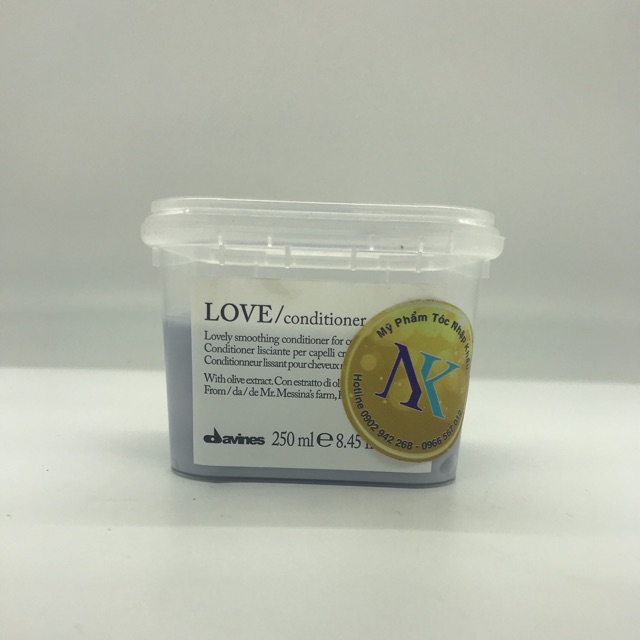 Dầu xã chăm sóc tóc mềm mượt Davines Love Smoothing 250ML