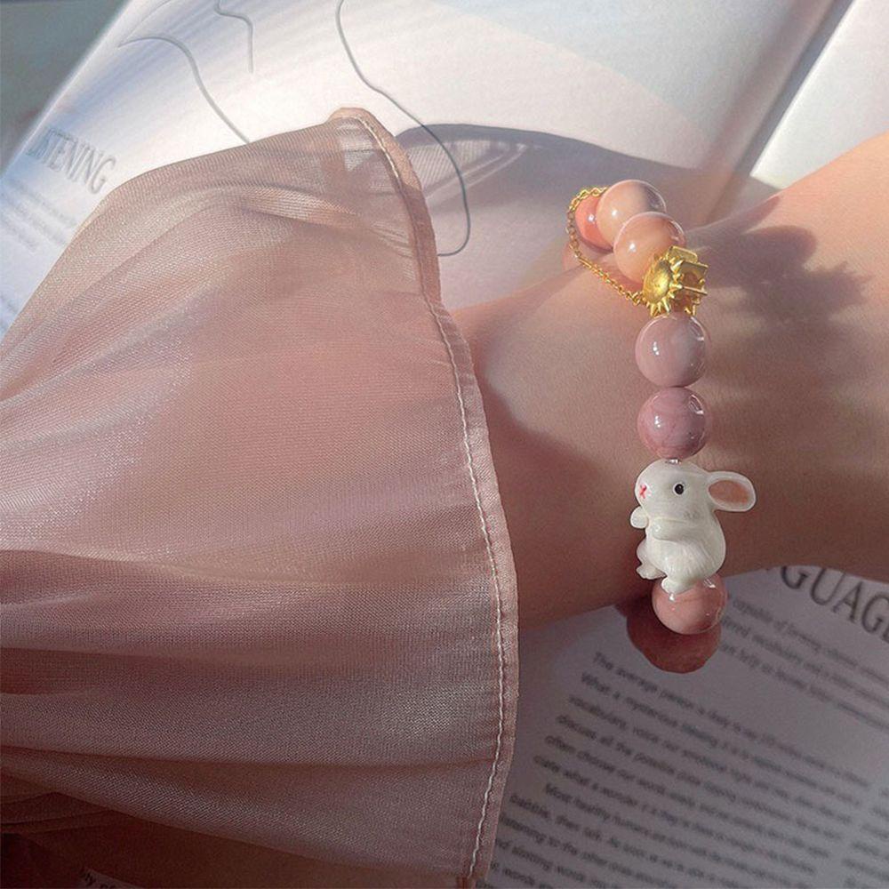 Vòng Tay Chuỗi Hạt Thủy Tinh Hình Chân Mèo Dễ Thương Cho Nữ