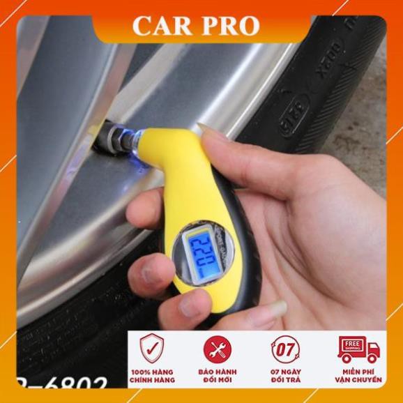 Đồng hồ đo áp suất lốp độ chính xác cao Tire Gauge - chính hãng - CAR PRO  loại điện tử