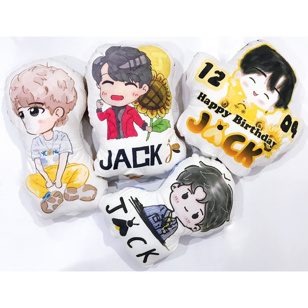 Gấu bông jack hoạt hình dạng gối 40cm GB4I7 gấu bông cute kpop army gấu bông dễ thương