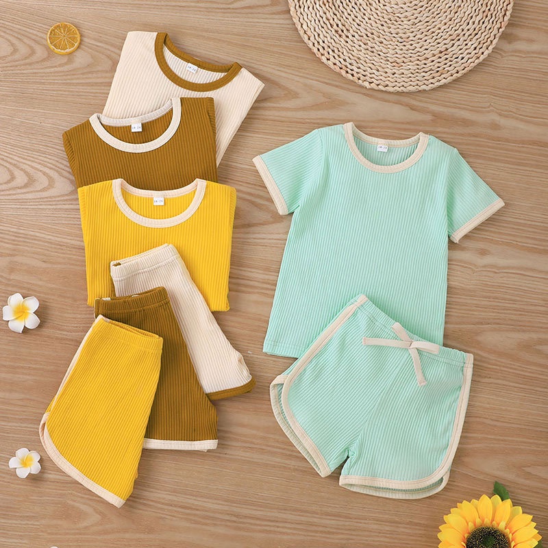 Combo bộ đồ bé gái trai 1-6 tuổi tay ngắn áo phông quần đùi set mùa hè thời trang cho bé trẻ em