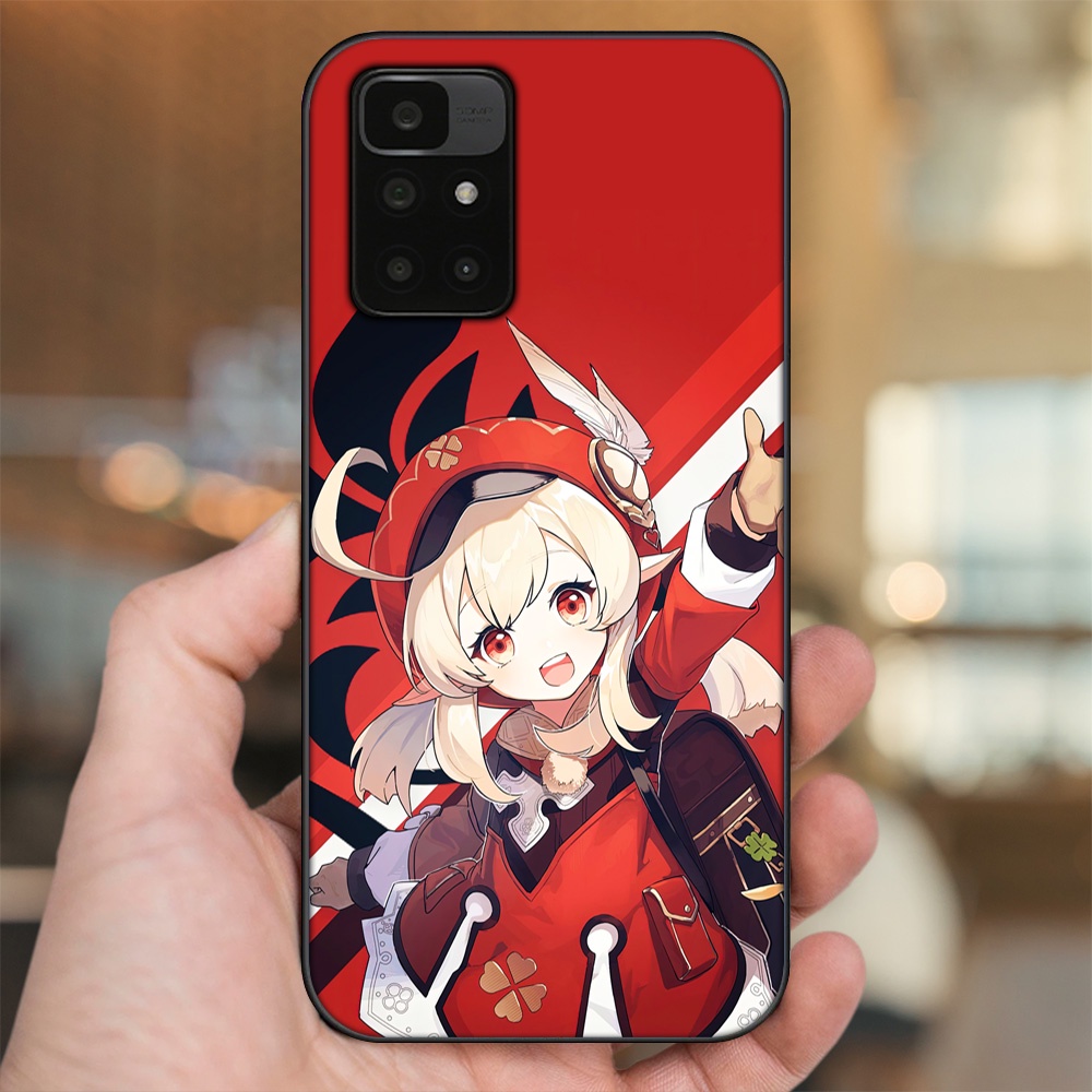 Ốp lưng Xiaomi Redmi 10 viền đen in hình Klee Genshin Impact