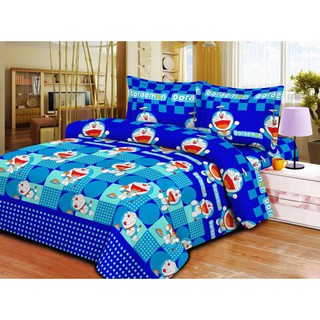 Ship hỏa tốc TPHCM - Bộ Chăn Hè ga gối kèm vỏ gối ôm set 5 món mẫu Doremon M4,M6,M8