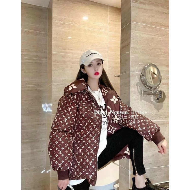 Áo Phao Hoạ Tiết LV Nam Nữ Siêu Dày Dặn siêu ấm