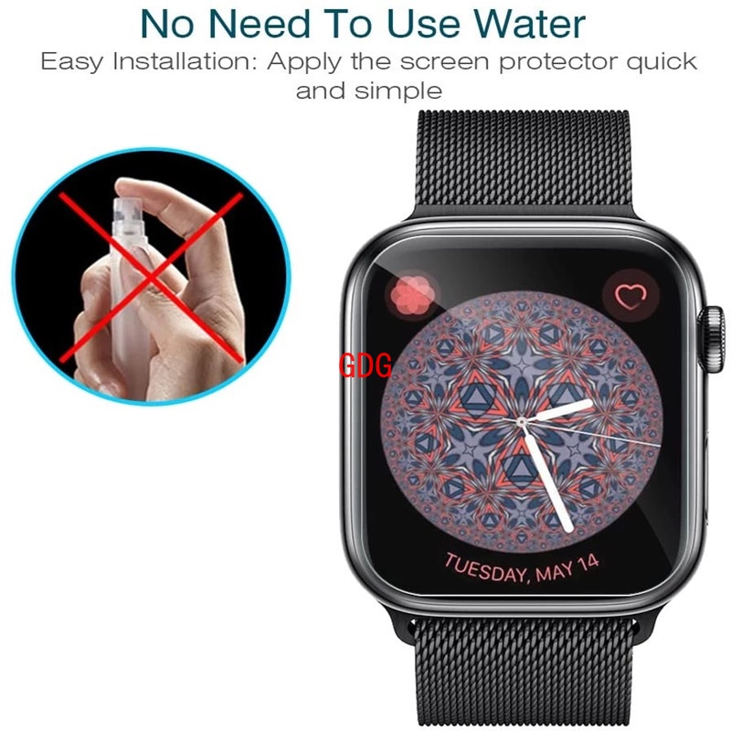 Miếng Dán Mềm 9D Bảo Vệ Màn Hình Cho Apple Watch 7 SE 6 5 4 44mm 40mm series 3 2 1 42mm 38mm 41MM 45MM