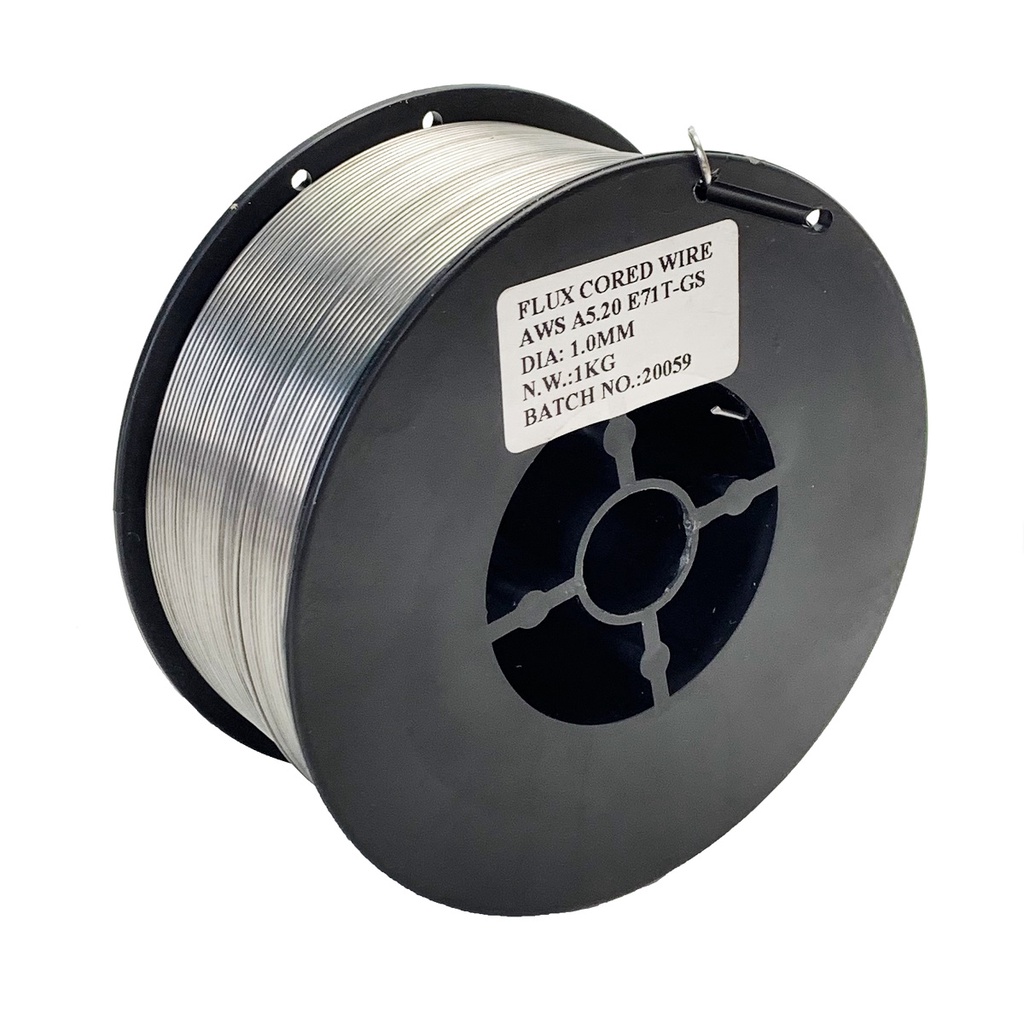 Cuộn dây hàn MIG không dùng khí 1 kg - kích cỡ 0.8ly và 1.0ly - chuyên hàn sắt,nhôm - tặng kèm 2 bép hàn