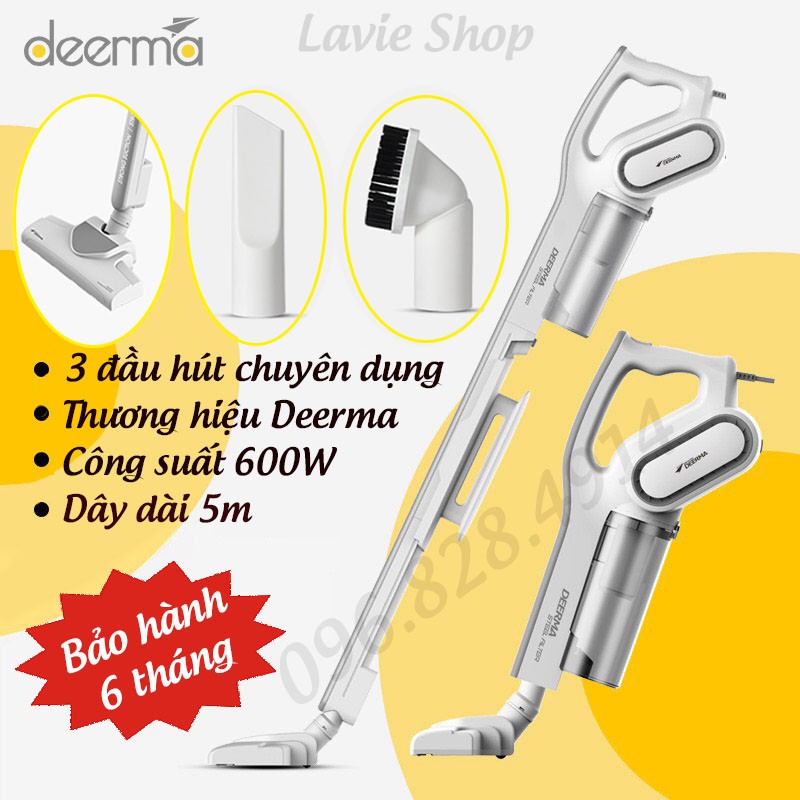 Máy Hút Bụi Gia Đình Cầm Tay Deerma DX700 2 Trong 1 Thế Hệ Mới Công Suất 600W Kèm Lõi Lọc Hepa - BH 6 Tháng