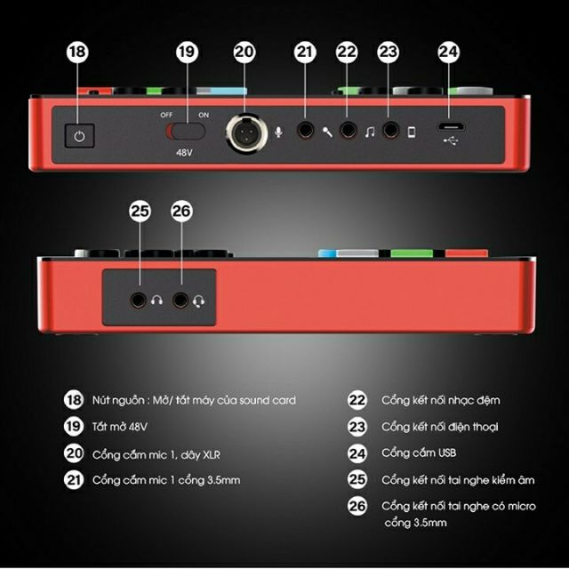 SOUNDCARD HÁT LIVESTREAM THU ÂM ĐIỆN THOẠI TAKSTAR MX1 SC-M1