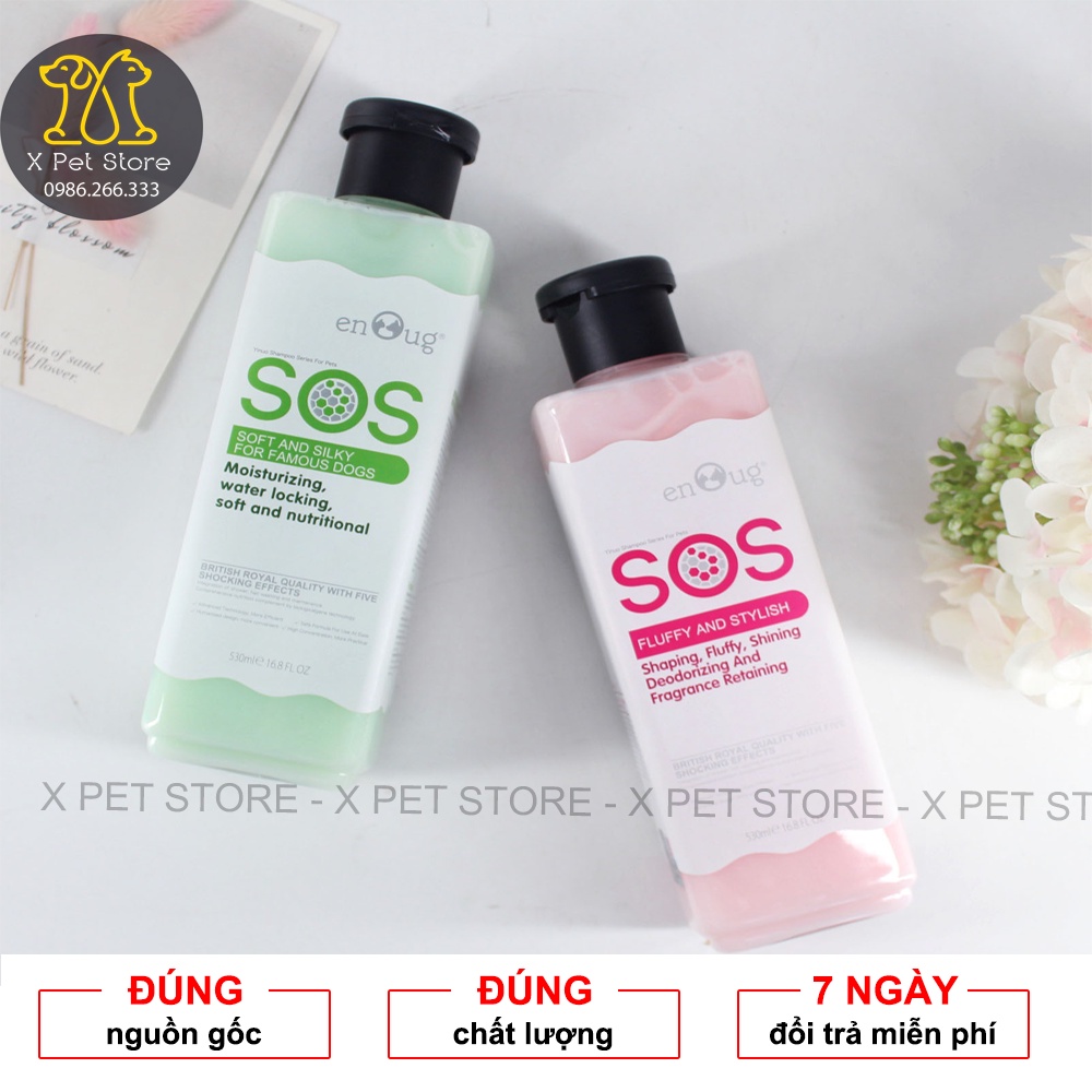 [Mã PET50 giảm 10% - tối đa 50K đơn 250K] Sữa Tắm Cho Chó Mèo SOS, Chai 530ml