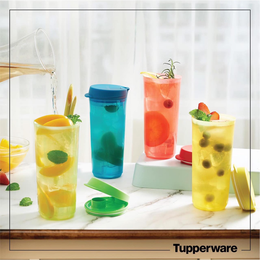 Bình nước Thirst N Go 470ML Tupperware nhựa nguyên sinh an toàn 100% thương hiệu Hoa Kỳ
