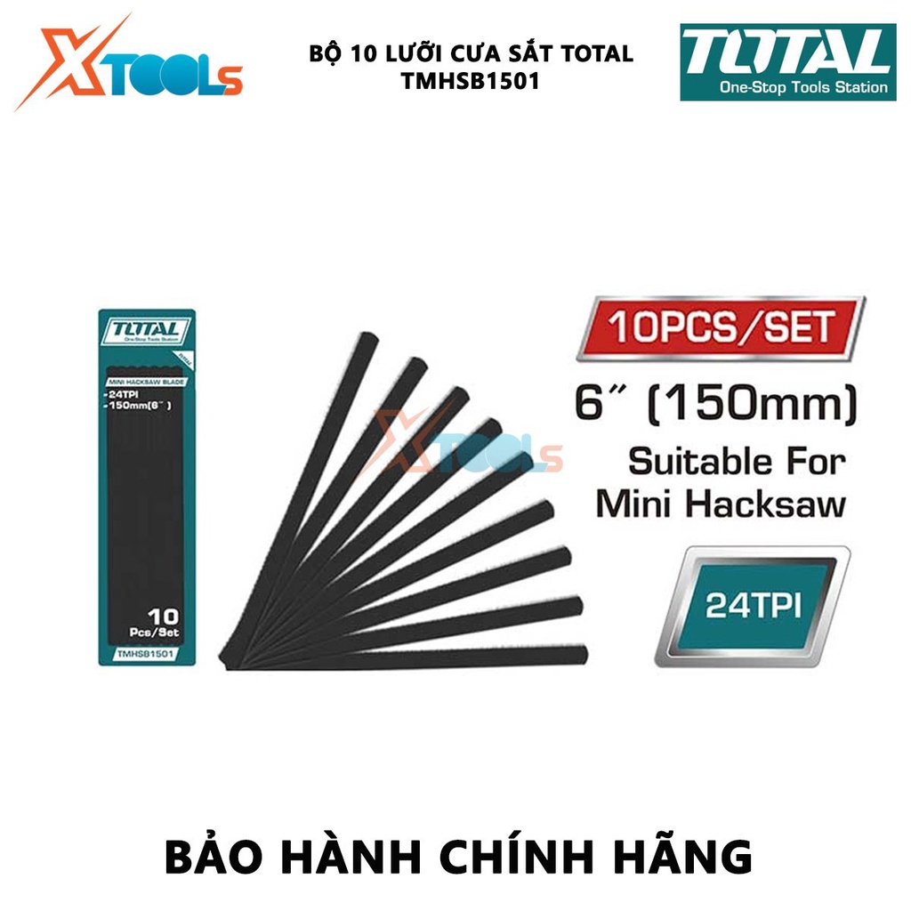 Bộ 10 lưỡi cưa sắt TOTAL TMHSB1501 | thích hợp sử dụng cho model THMHF1501 và THMHF1503 [CHÍNH HÃNG] [XTOOLs]