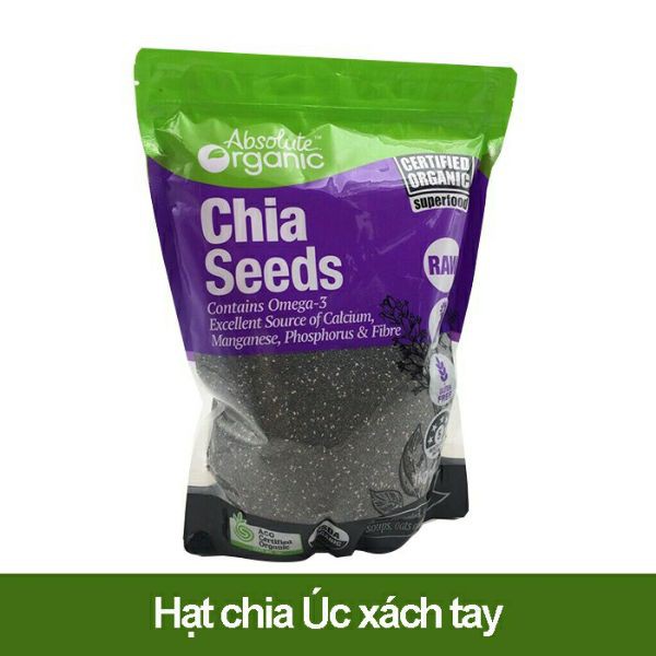 HẠT CHIA TÍM ÚC - -ABSOLUTE ORGANIC -MỚI NHẤT