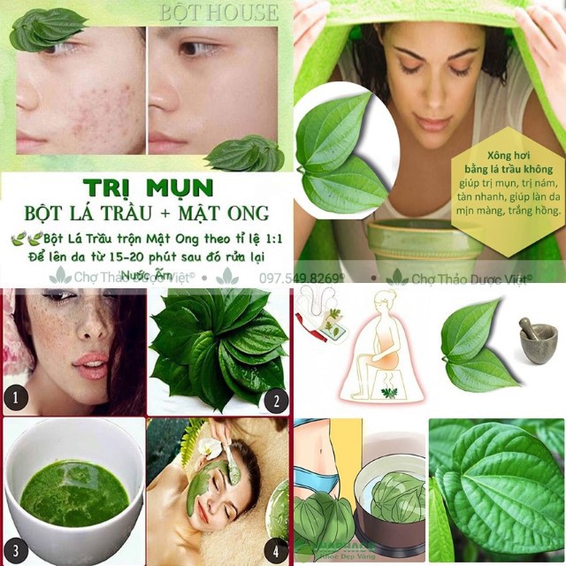 500g Bột Lá Trầu Không Nguyên Chất Nhà Làm