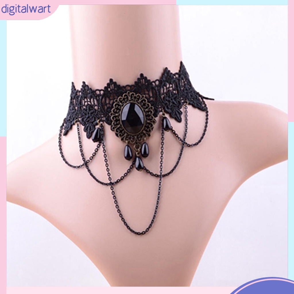 Vòng cổ choker đính đá phong cách thời trang cổ điển cho nữ