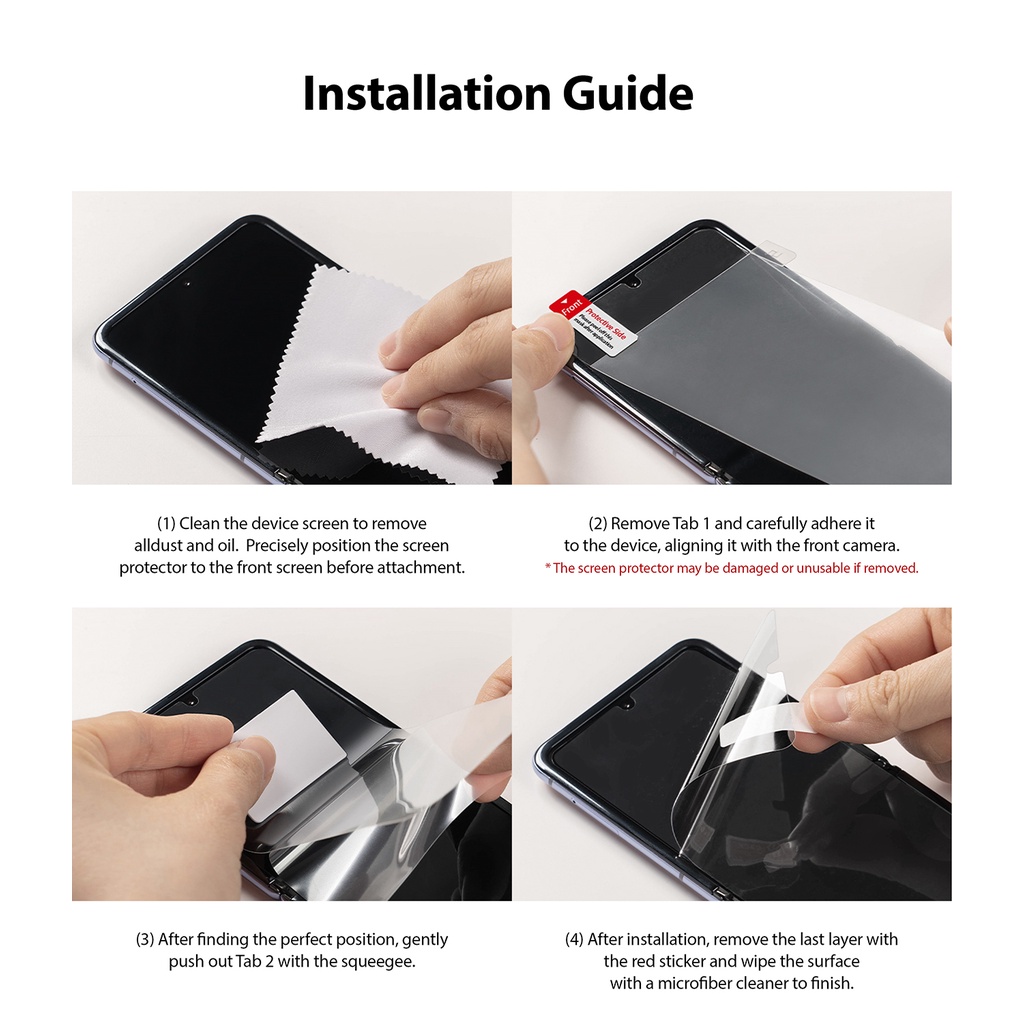 Miếng Dán RINGKE Bảo Vệ Màn Hình Hd Trong Suốt Cho Galaxy Z Flip 3