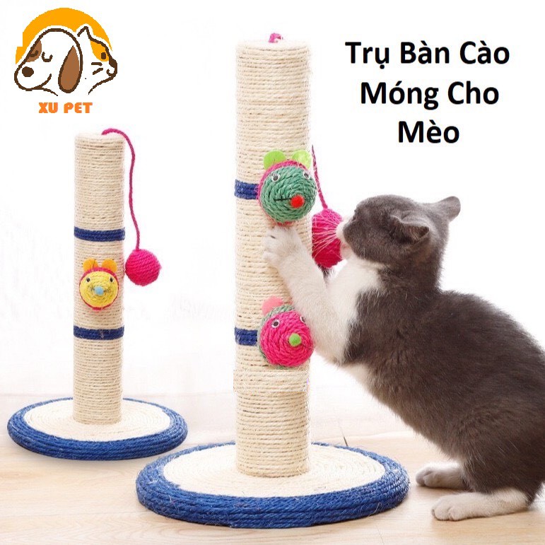 Trụ Cào Móng / Bàn Cào Móng Cho Mèo Kèm Bóng Bông Và Cá Bông