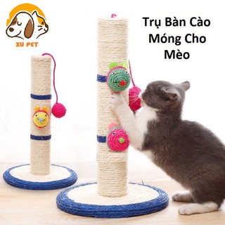 Trụ Cào Móng Cho Mèo Kèm Bóng Bông Và Cá Bông