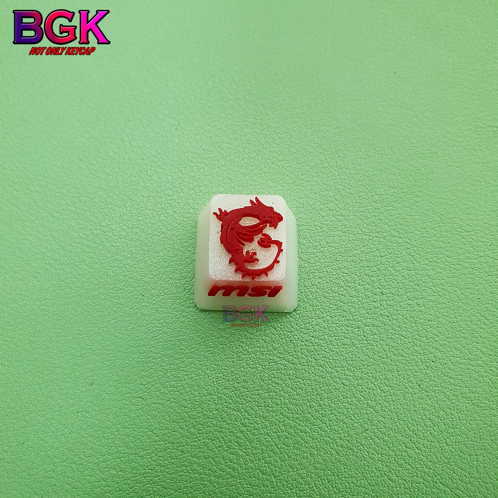 Keycap Artisan LOGO MSI Chuẩn OEM Đổ Bằng Resin Đúc Nhiều Lớp Xuyên LED