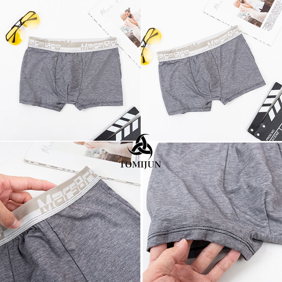 Combo 5 quần sịp cotton thông hơi TOMIJUN quần sịp nam tam giác, quần sịp đùi nam kháng khuẩn, co giãn 4 chiều