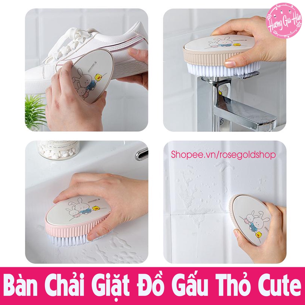 Bàn Chải Giặt Đồ Gấu Thỏ Cute, Cầm Vừa Lòng Bàn Tay, Giúp Chị Em Đỡ Đau Tay Khi Dọn Dẹp Nhà Cửa