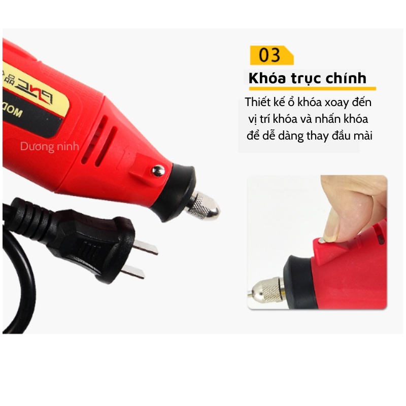 Máy mài nanh cho lợn Dương Ninh khoan cắt mài mini đa năng ACZ-6058 công xuất 180w MCN65