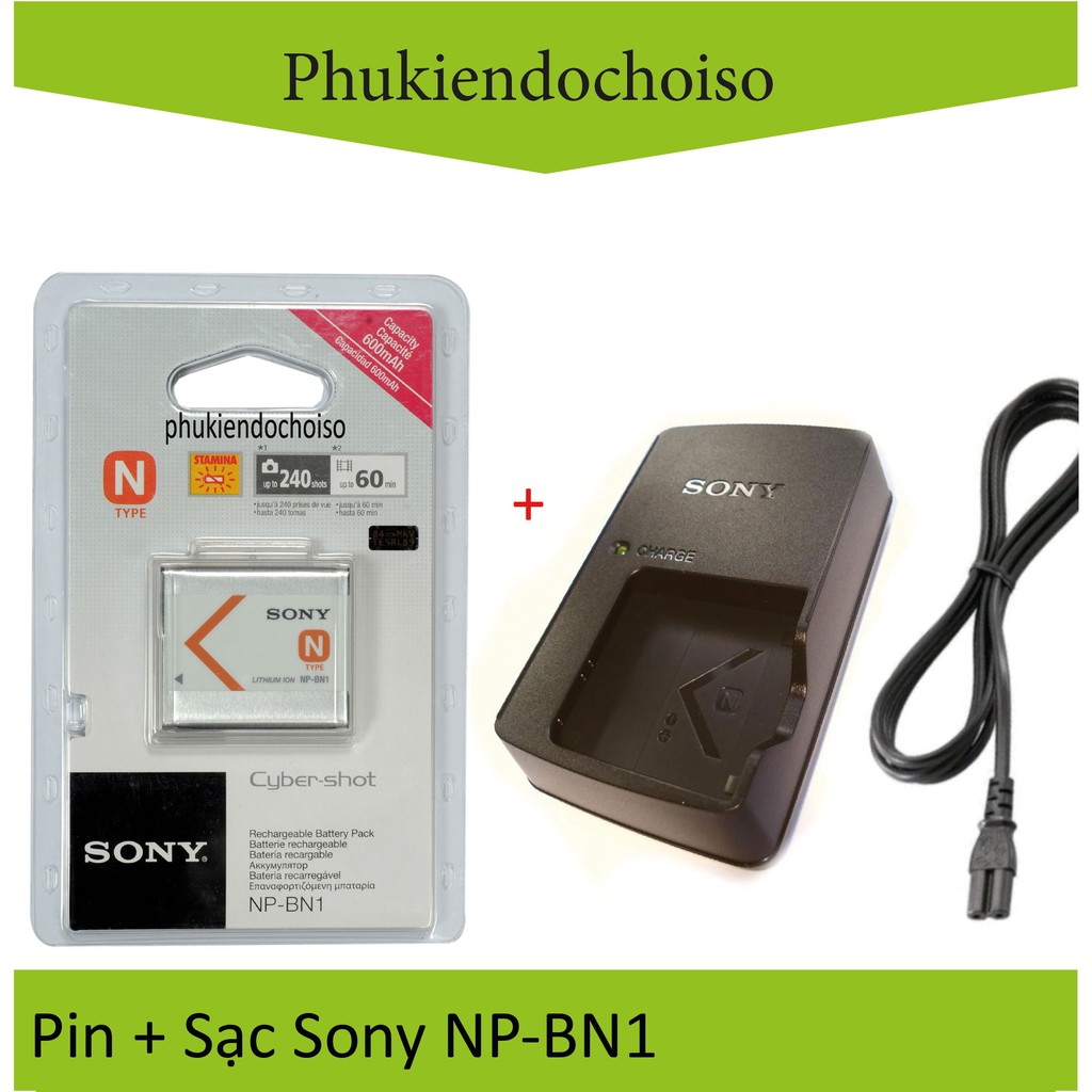 Bộ pin sạc thay thế 1 Pin 1 Sạc Sony NP-BN1