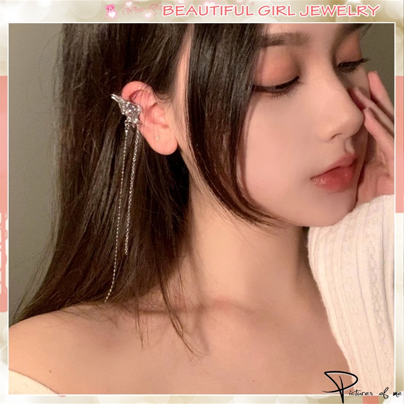 Bông Tai Thời Trang Mùa Hè Hàn Quốc 2022 Hình Cánh Bướm Phối Tua Rua Xinh Xắn