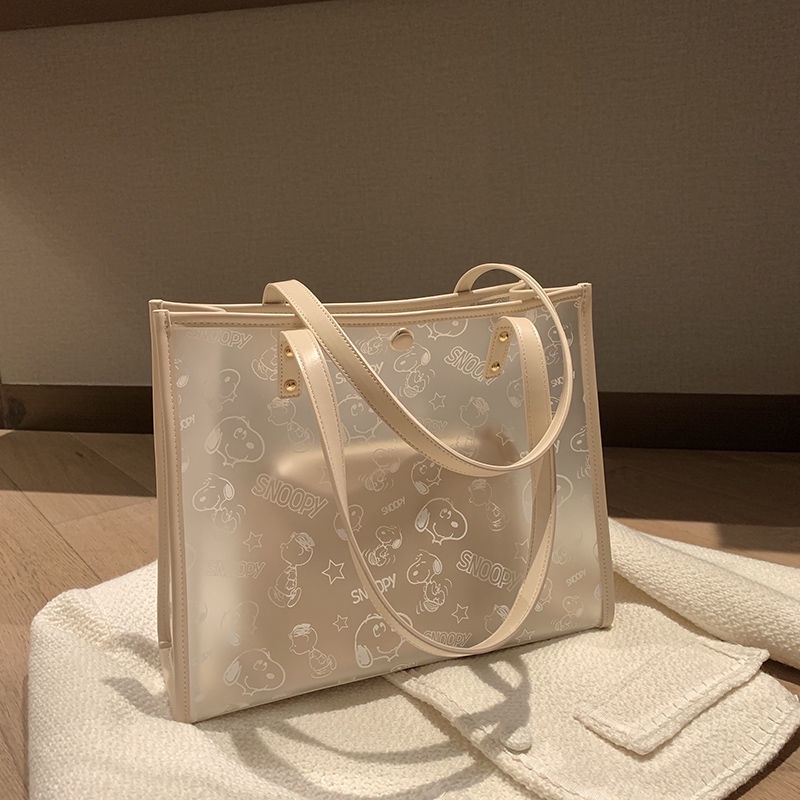 [Spot] General Brand Southwind Printed Tote Bag Transparent Jelly Tote Bag Large Capacity Shoulder Bag Large Bag