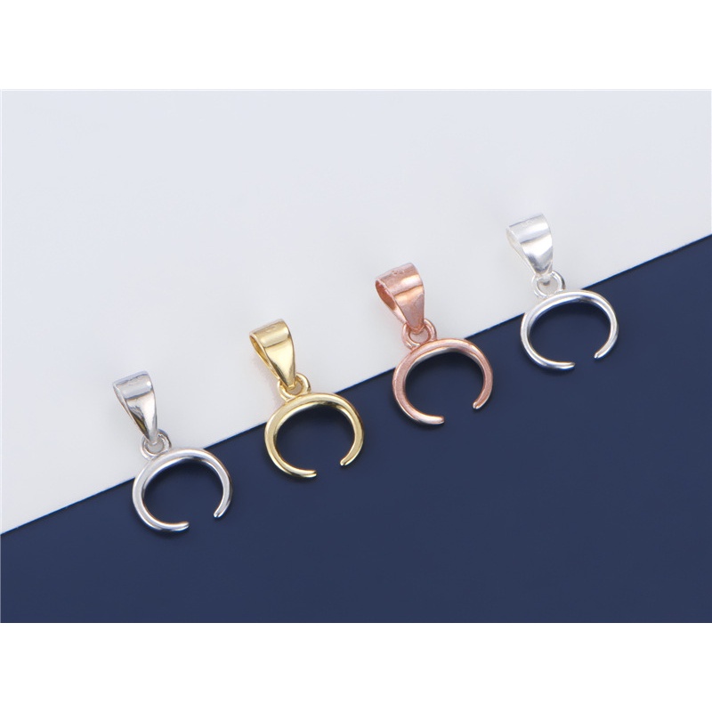 Mặt Dây Chuyền Tròn Bằng Bạc 925 Mạ Vàng / Bạc Làm Thủ Công DIY