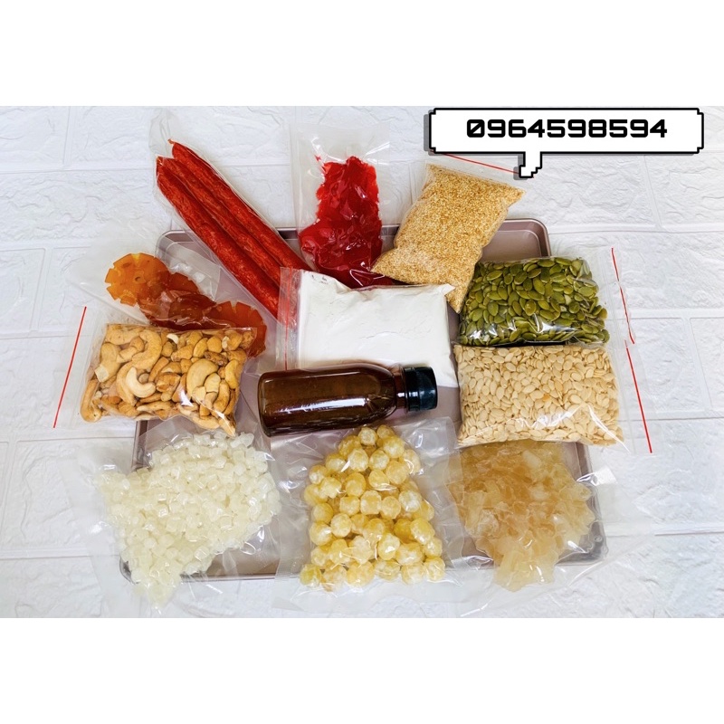 Combo nguyên liệu nhân thập cẩm bánh trung thu