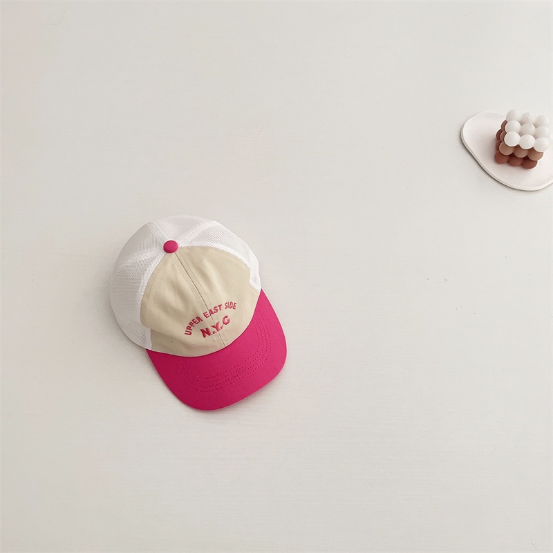 Mũ Lưỡi Trai Phối Lưới Thêu Chữ Màu Sắc Ngọt Ngào Thời Trang Cho Bé