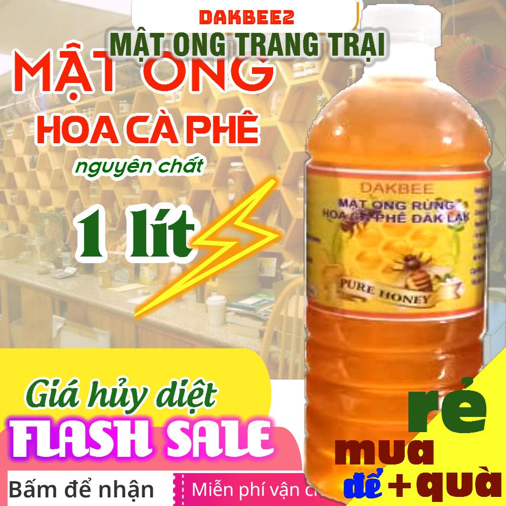 1 LÍT (1300 gr) Mật ong rừng hoa cà phê nguyên chất Daklak [ dakbee ]