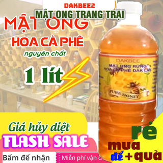 1 LÍT (1300 gr) Mật ong rừng hoa cà phê nguyên chất Daklak [ dakbee ]