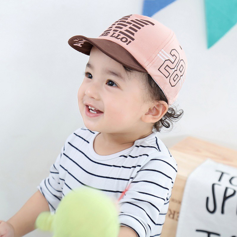 ♕ Mũ Lưỡi Trai Thêu Chữ Chất Liệu Thoáng Khí Thời Trang Cho Bé