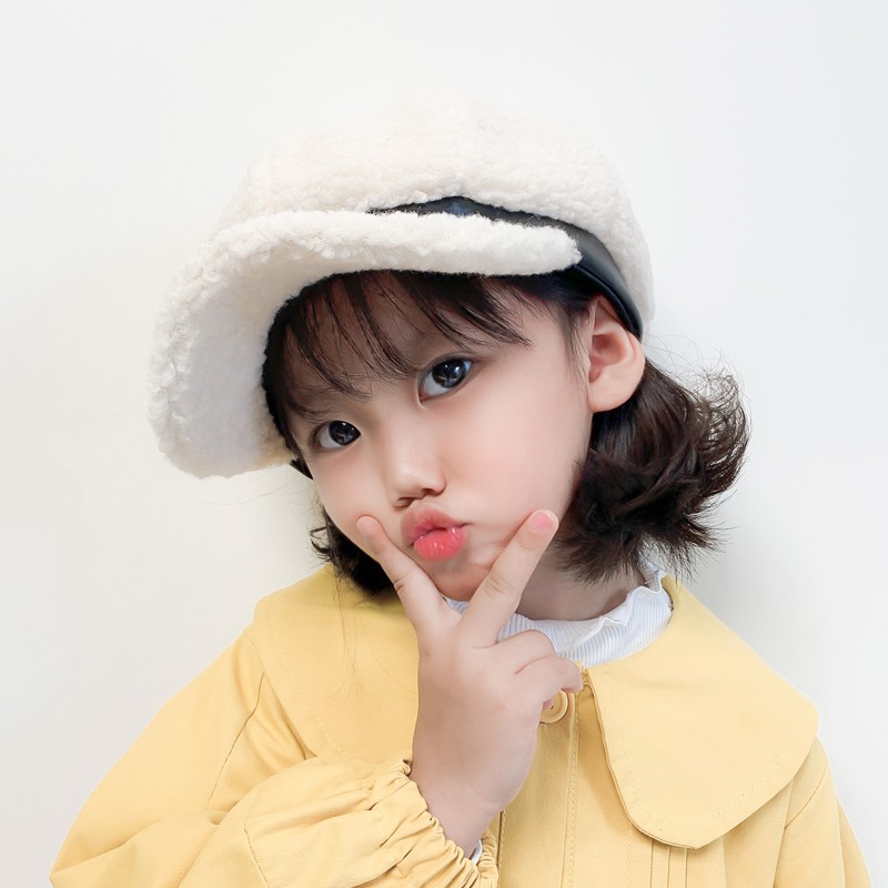 Mũ Trẻ Em Hàn Quốc Mùa Thu Và Mùa Đông Mũ Beret Baby Sun Mũ Mùa Đông Cừu Len Mũ Bóng Chày Mũ Lưỡi Trai