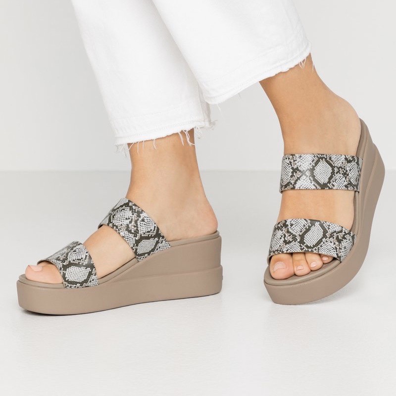 Dép cao gót, dép Lê cao 7p nhựa mềm Brooklyn êm mềm nhẹ