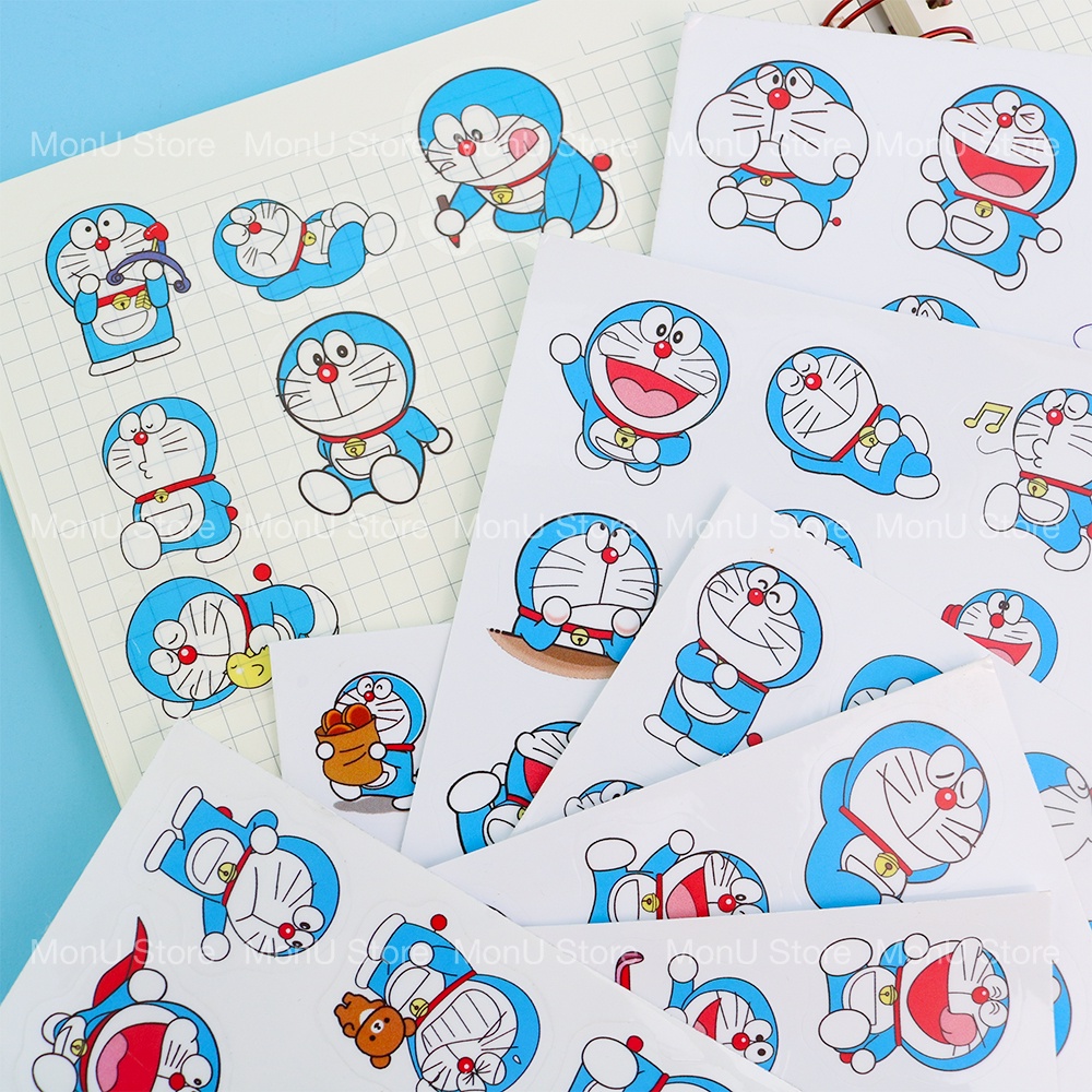 Tấm sticker DORAEMON DOREMON 10 x 15cm nhiều mẫu dễ thương cute MON0371 TooYoo