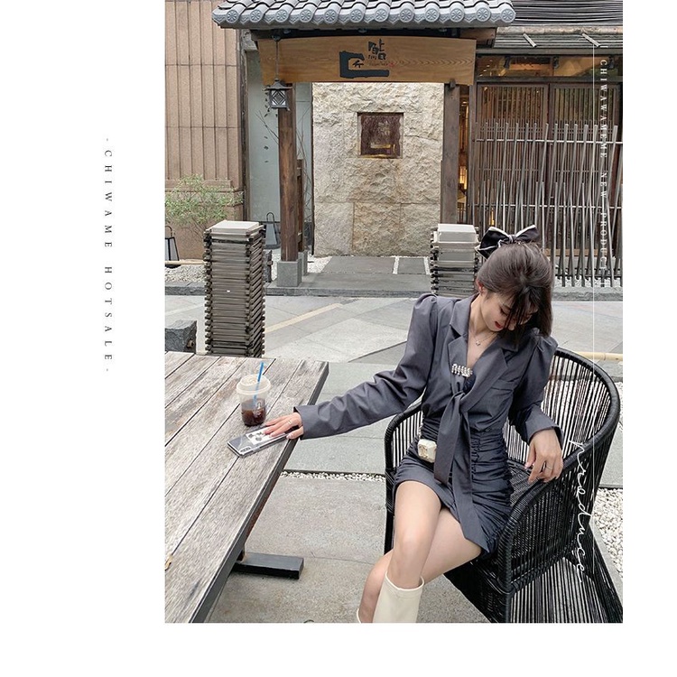 Đầm Dáng Ôm Thời Trang Mùa Thu 2022 Phong Cách Pháp Quyến Rũ Cho Nữ