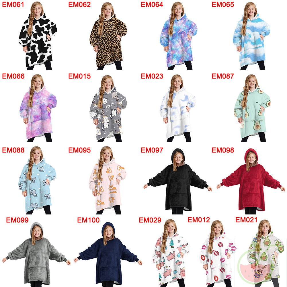 Hchai shop FAST Blanket Hoodie Sweatshirt Oversized TV Blanket Wearable Blanket Super Warm Soft Cozy Fleece Hooded Sweater for Kid/Adult