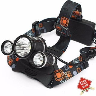 Đèn pin led 3 bóng đội đầu siêu sáng