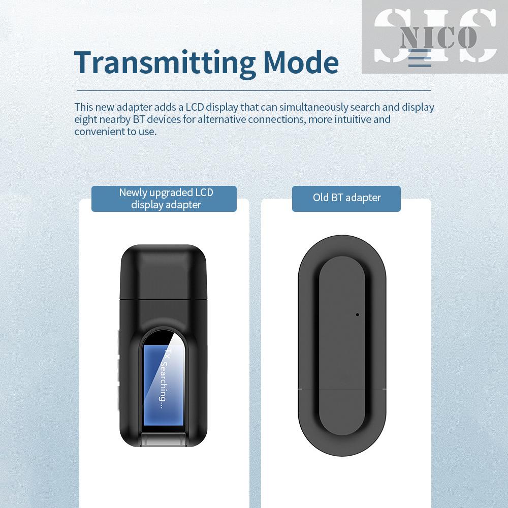 Thiết Bị Thu Phát Âm Thanh Không Dây T11 Bt 5.0 Màn Hình Lcd 3.5mm 3.5 Aux Usb Cho Xe Hơi | BigBuy360 - bigbuy360.vn