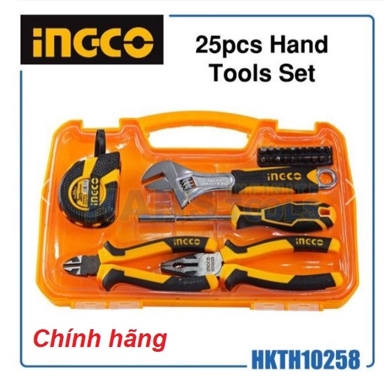 ĐỒ NGHỀ INGCO Bộ 25 món dụng cụ cầm tay HKTH10258 (Cam kết Chính Hãng 100%)