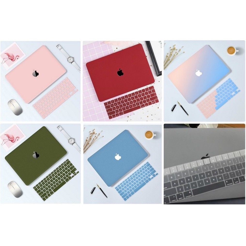  COMBO ỐP + PHỦ PHÍM CHO ĐỦ DÒNG MACBOOK(TẶNG KÈM NÚT BỊT BỤI+CHỐNG GÃY SẠC!!