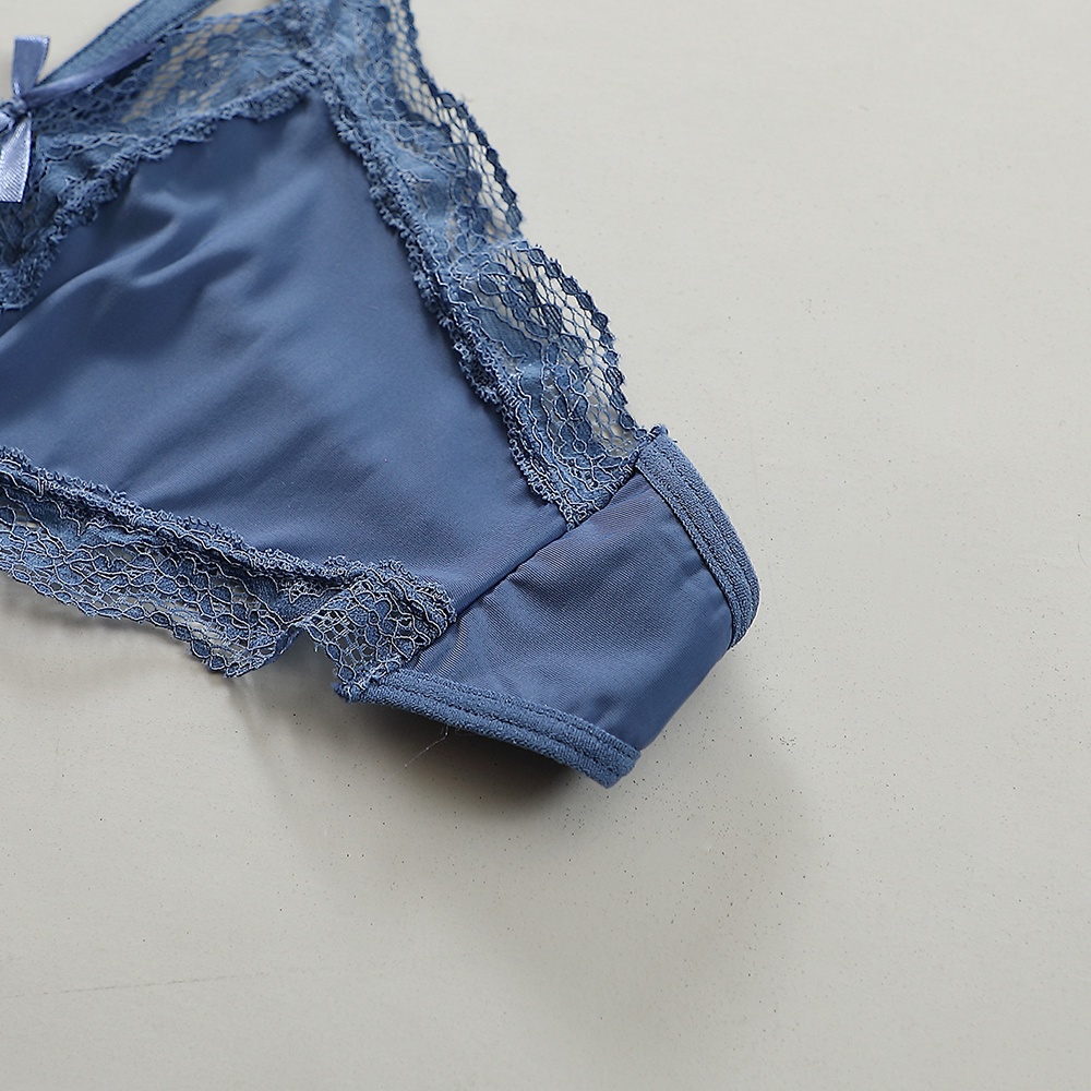 Quần Lót Ren Không Đường May Lưng Thấp Mềm Mại Thoáng Khí 1 Màu Sắc Cho Nữ