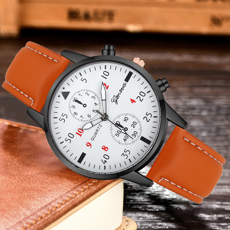 Đồng hồ Geneva phối dây da sành điệu cho nam | BigBuy360 - bigbuy360.vn