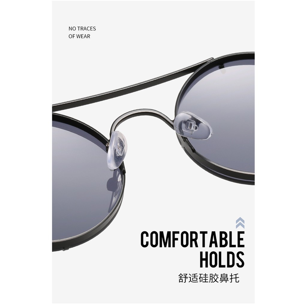 Kính Mát Gọng Tròn Bằng Kim Loại Màu Gradient E6Hp Thời Trang Cho Nam | BigBuy360 - bigbuy360.vn