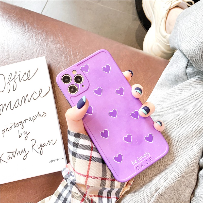 Ốp lưng iphone Lovely Purple IMD dày dặn viền nổi 5/5s/6/6plus/6s/6splus/7/7plus/8/8plus/x/xs/11/12/pro/max/plus/promax | BigBuy360 - bigbuy360.vn