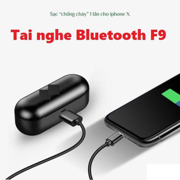 Tainghe siêu Bass, cảm ứng vân tay, pin trâu, kết nối nhanh, ổn định tai phone nghe nhạc f9 cao cấp