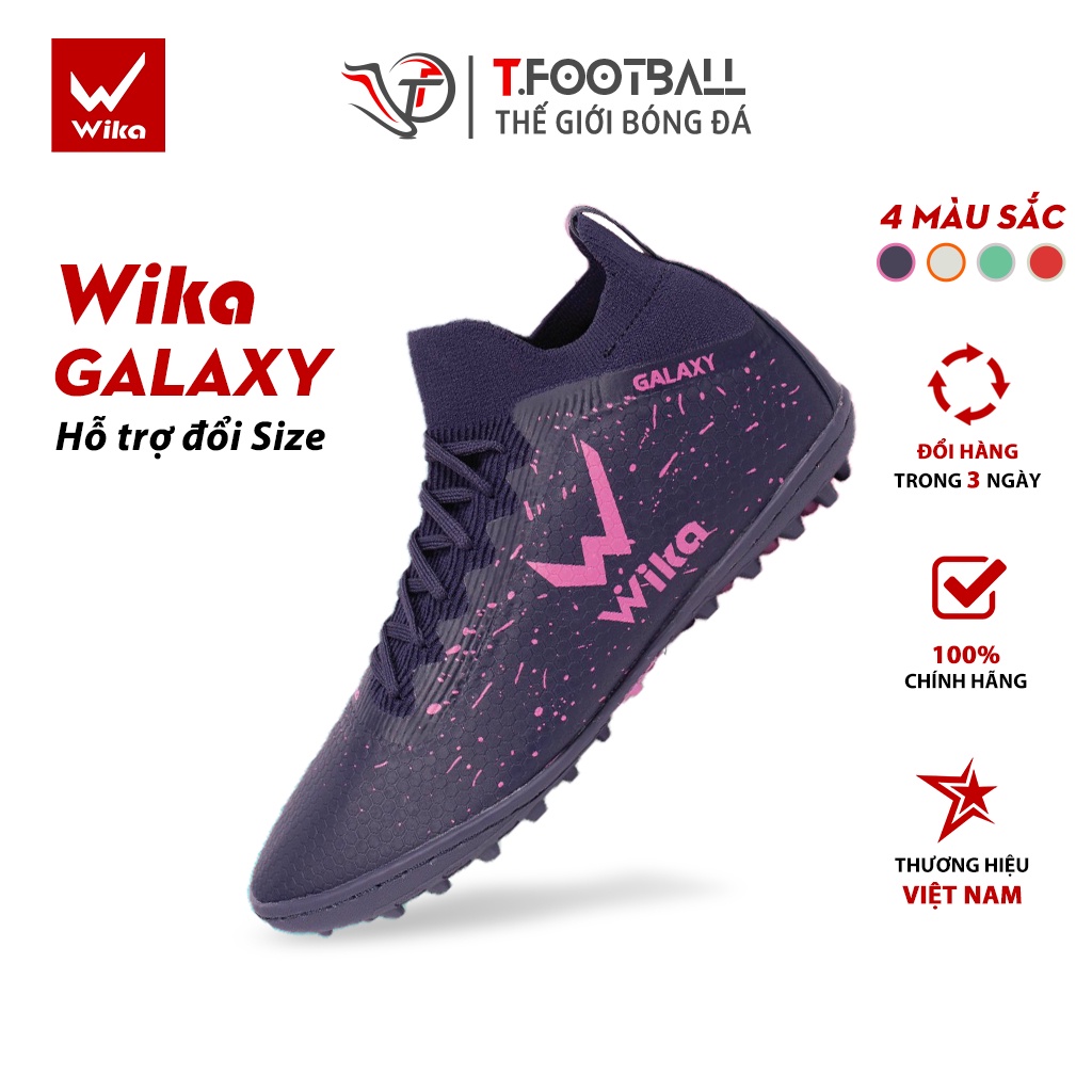 Giày Bóng Đá Giày Đá Bóng WIKA Galaxy Cổ Cao Vải Sợi Dệt Ôm Chân